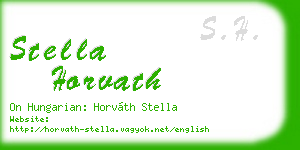 stella horvath business card